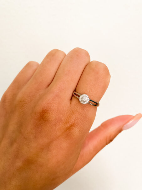 pierścionek srebrny z bursztynem motyl