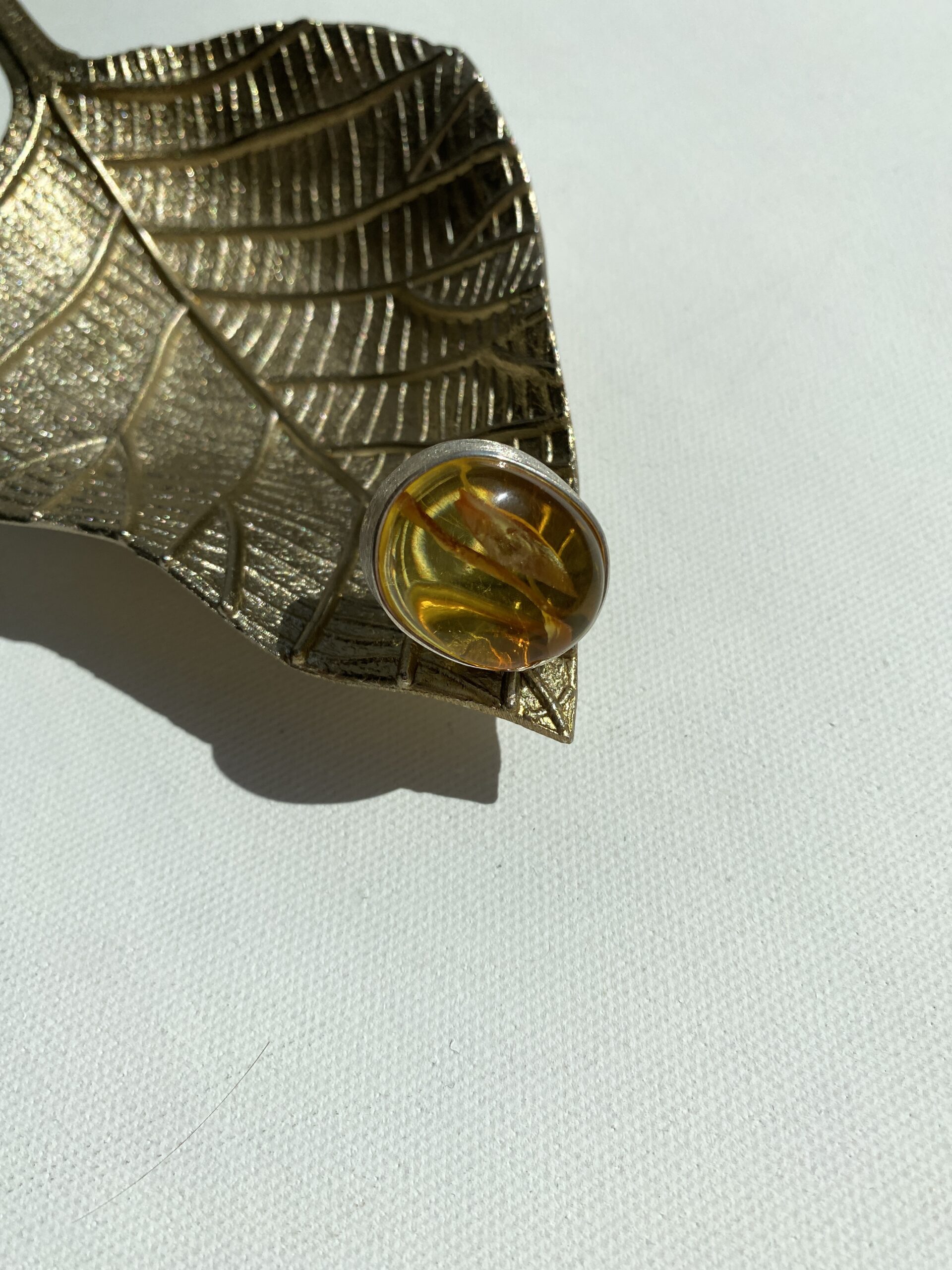 naszyjnik srebrny z bursztynem ważka - little dragonfly