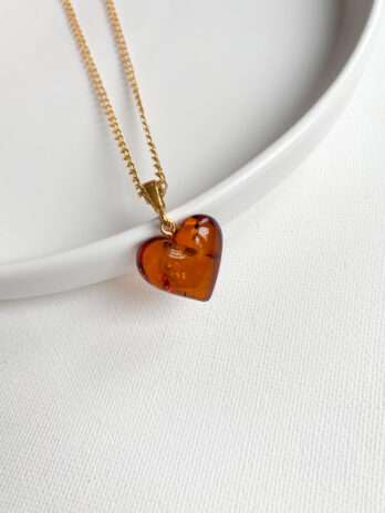 Naszyjnik Serce bursztynowe Golds Heart