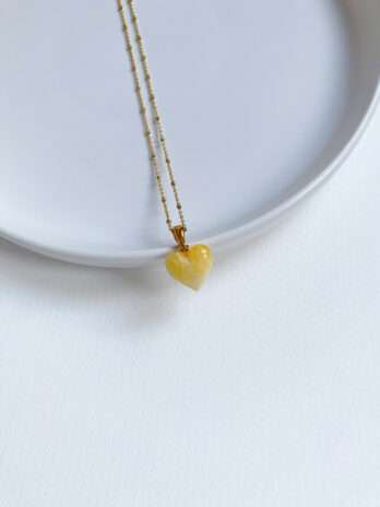 Naszyjnik Serce z bursztynu Golds Heart