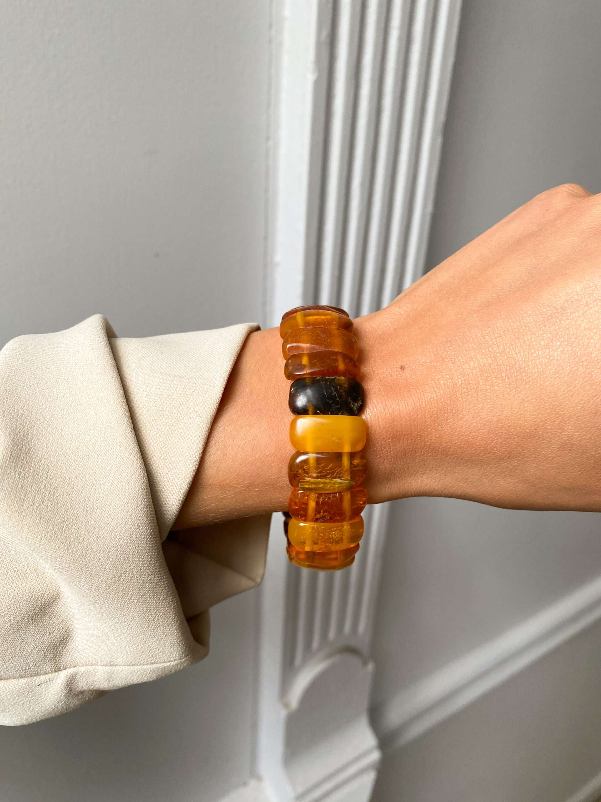 bransoletka z bursztynu surowego