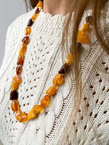 Korale z bursztynu naturalnego