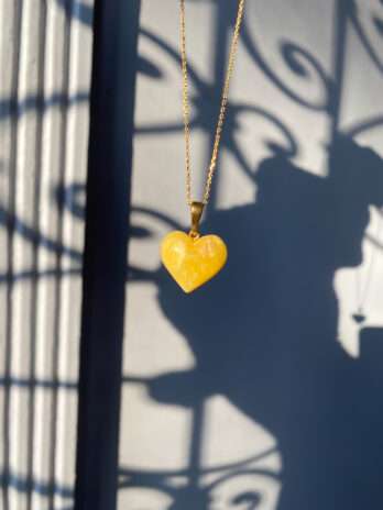 Naszyjnik Serce z bursztynu Golds Heart