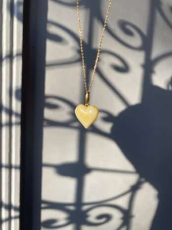 Naszyjnik Serce z bursztynu Golds Heart