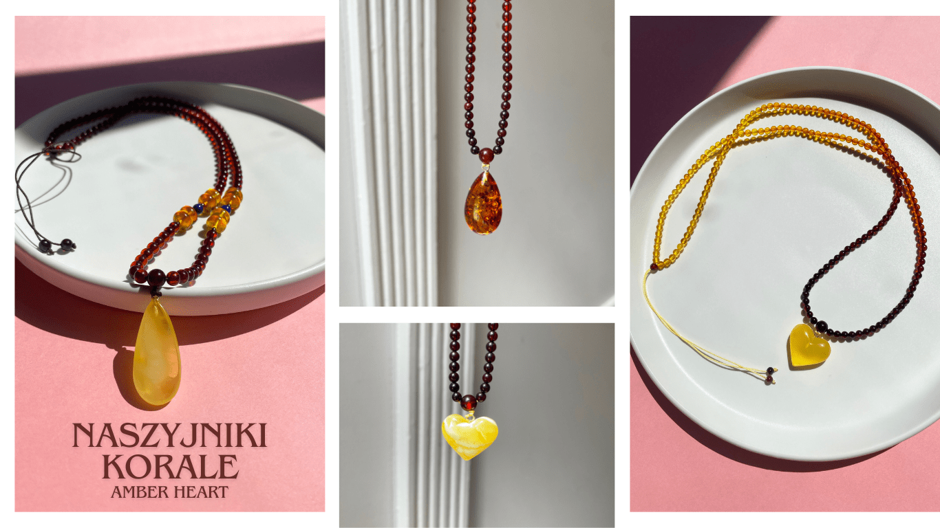 Bransoletka na sznurku z bursztynem