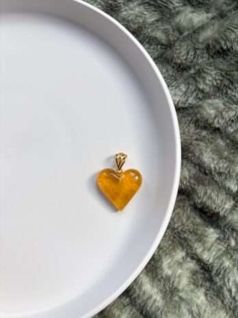 Wisiorek srebrny pozłacany z bursztynem naturalnym