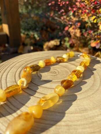 Korale z bursztynu bałtyckiego