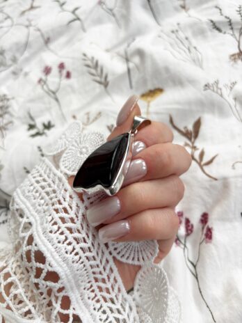 Wisior srebrny z bursztynem wiśniowym