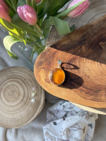 Wisior z bursztynem naturalnym Classy