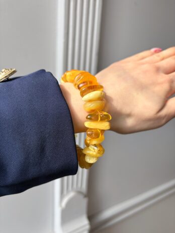 Bransoletka z bursztynem naturalnym