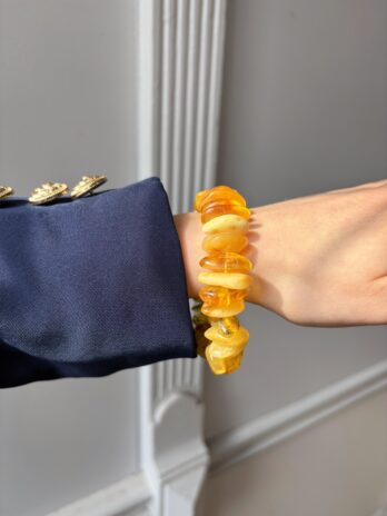 Bransoletka z bursztynem naturalnym