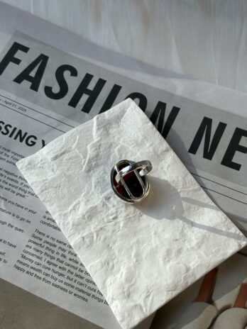 Wisior srebrny z bursztynem wiśniowym