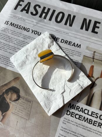 Bransoletka z bursztynem miodowym