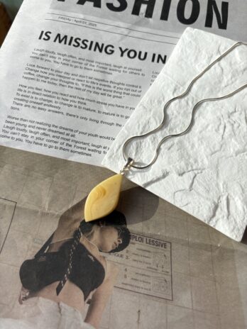 Wisiorek srebrny z bursztynem mlecznym Vanilla