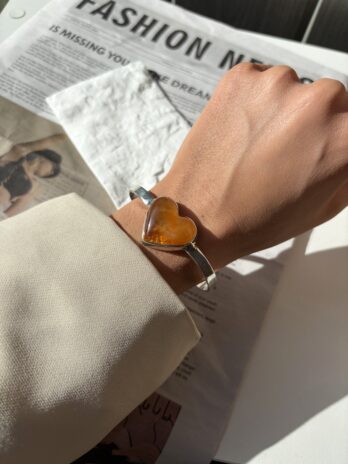 Bransoletka z bursztynem miodowym