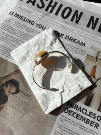 Bransoletka srebrna z bursztynem naturalnym