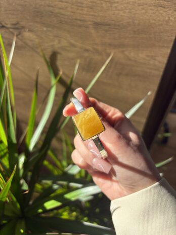 Bransoletka srebrna z bursztynem naturalnym