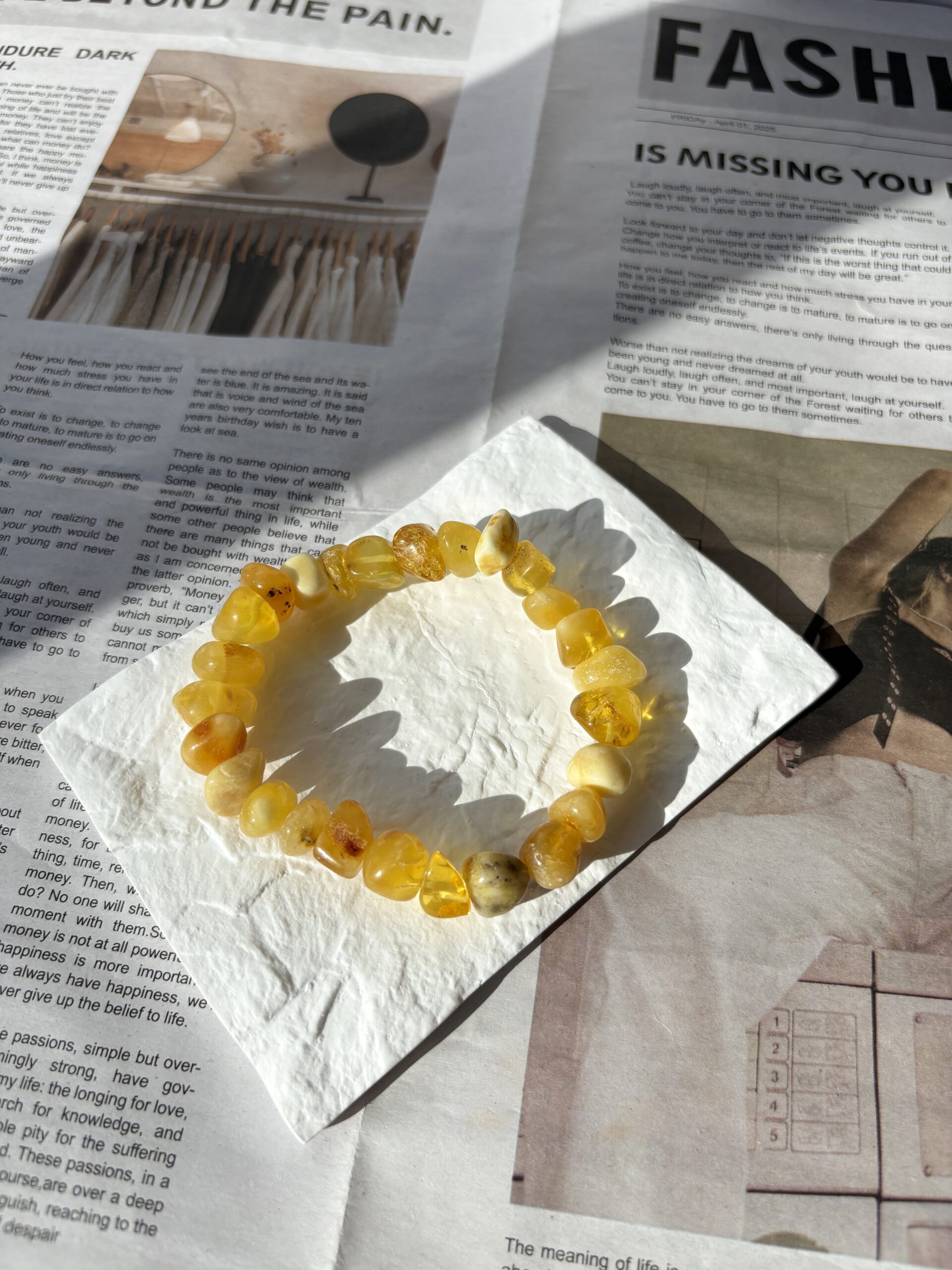 Bransoletka z bursztynu bałtyckiego