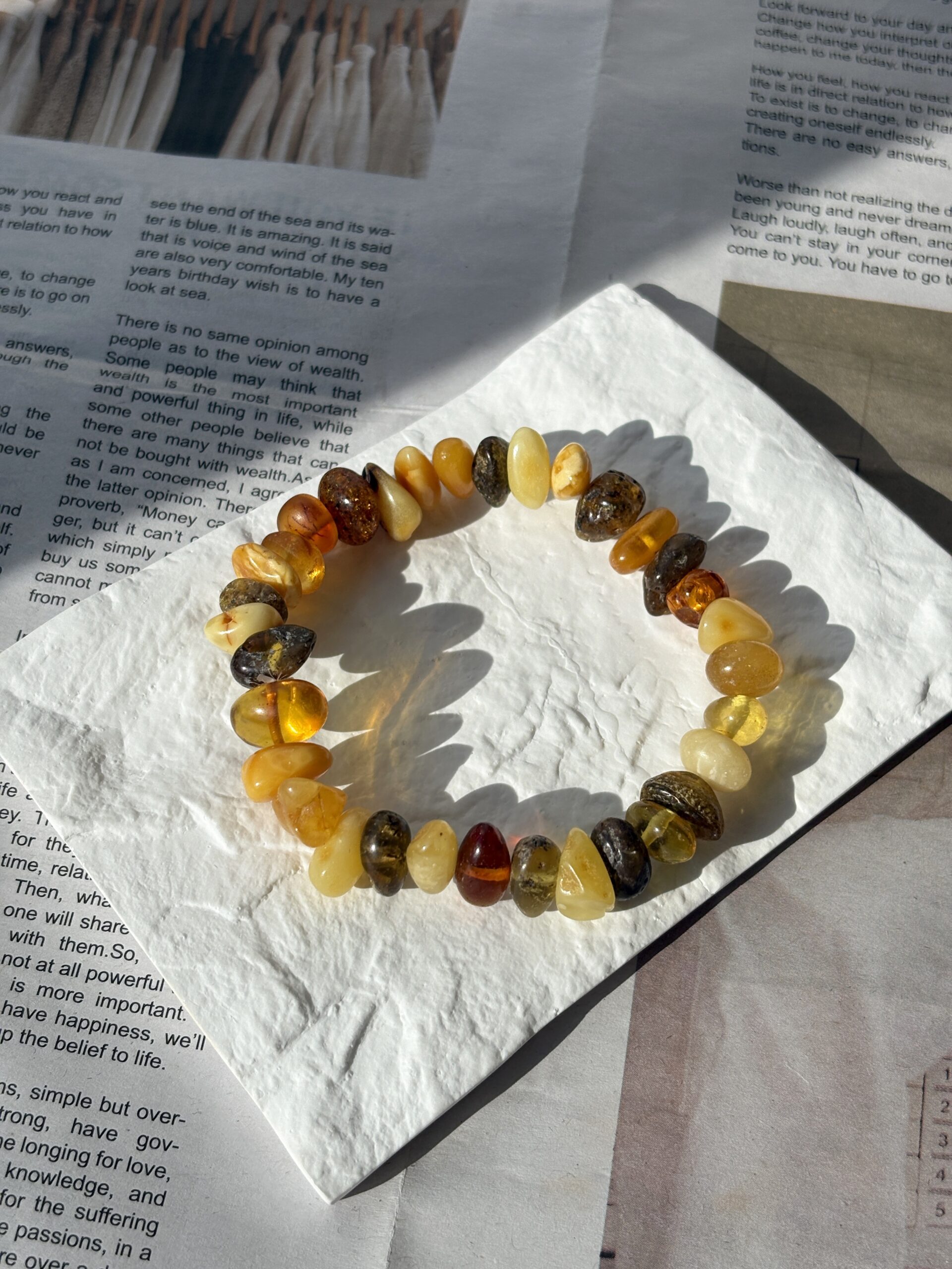 Bransoletka z bursztynu bałtyckiego