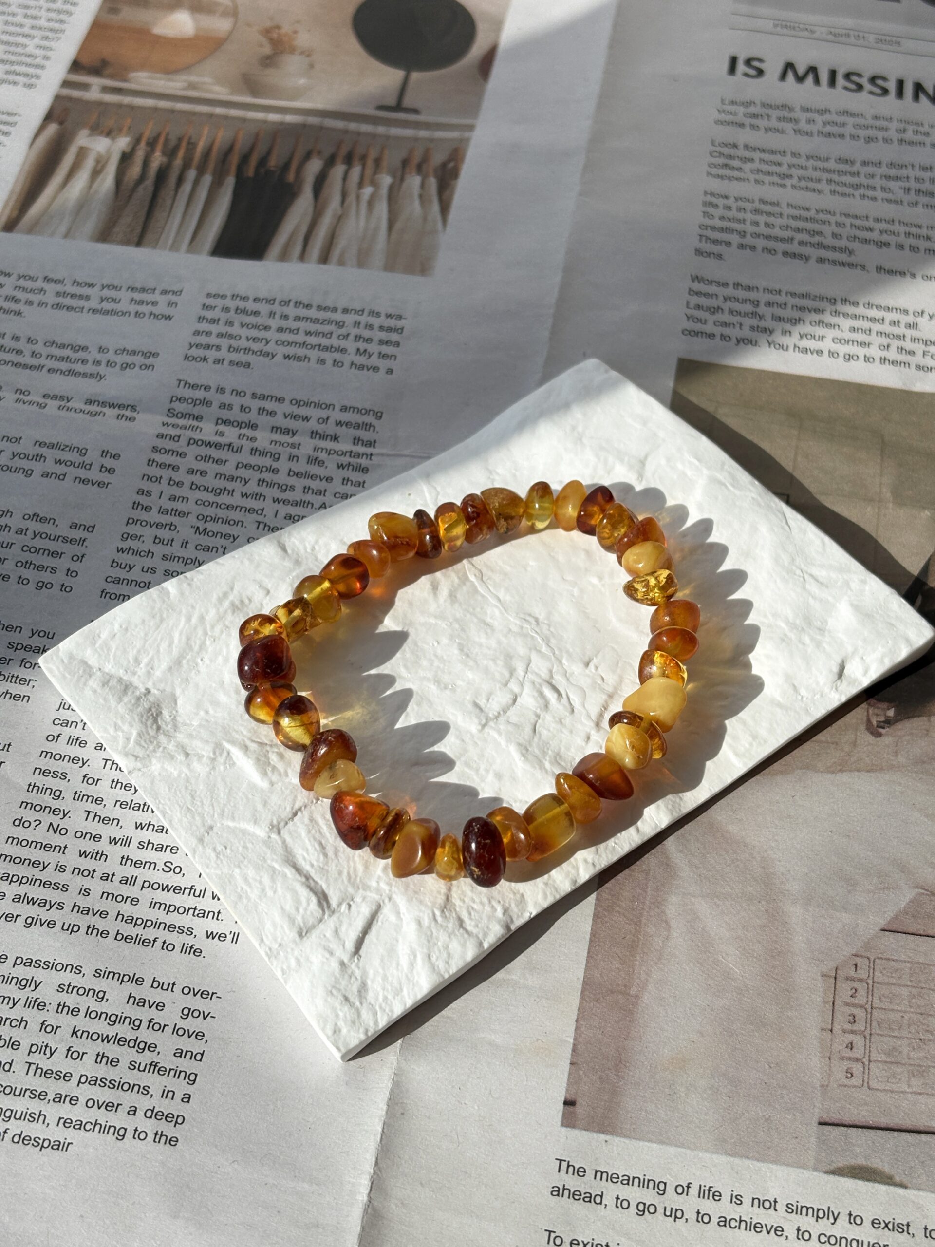 Bransoletka z bursztynu bałtyckiego