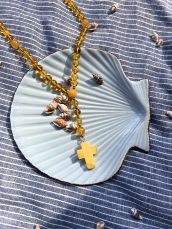 Różaniec z bursztynu