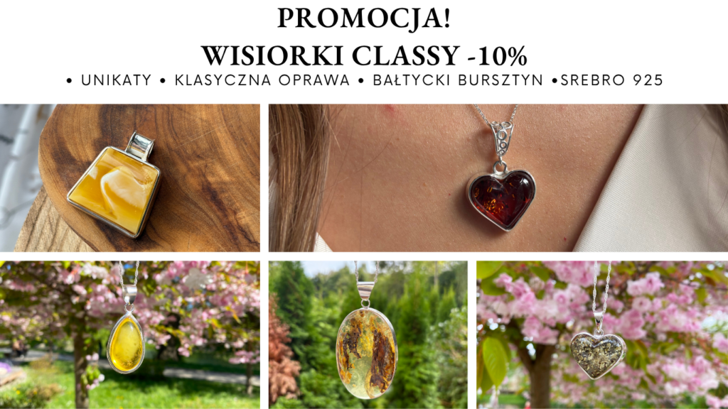 Korale z bursztynu mlecznego
